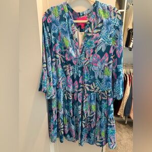 Lilly Pulitzer Floral Blue Dress